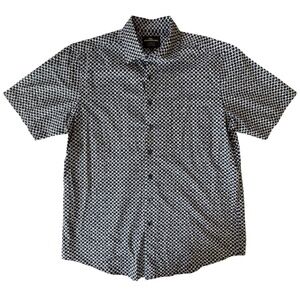 Rodd & Gunn button-down shirt polished, upscale casual Sz L Geometric Navy White